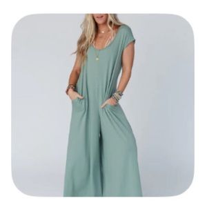 023 - Three Bird Nest - Daphne Scoop Neck Jumpsuit - NWOT